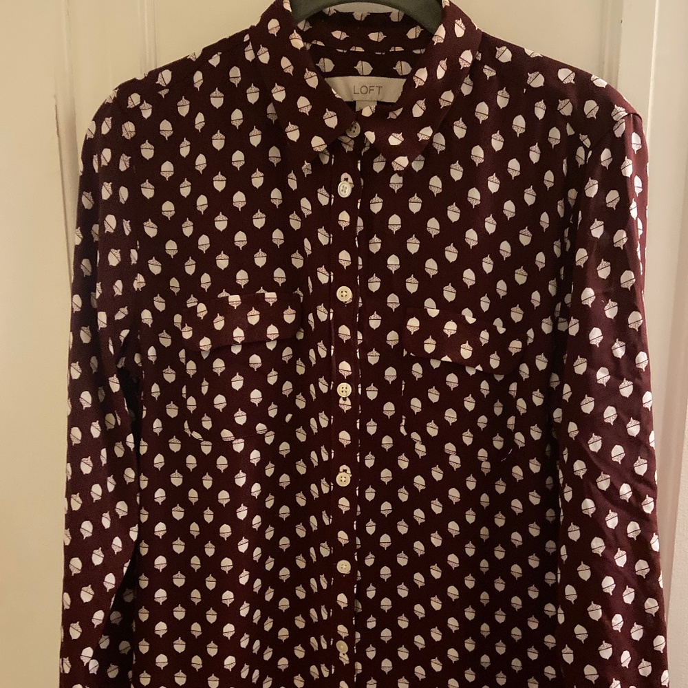 Loft Acorn Print Shirt